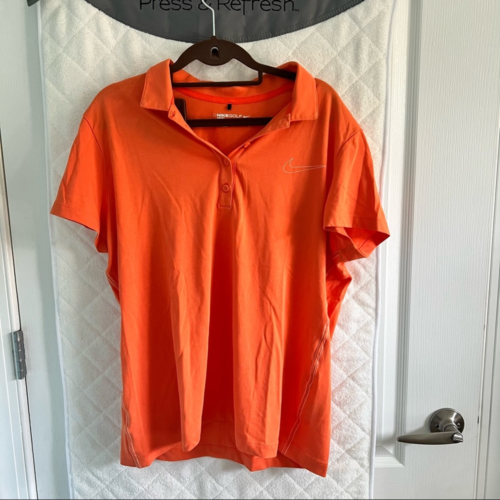 Nike Orange Golf Dri-Fit shirt Women’s XL